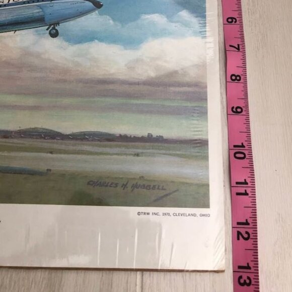 Vintage Charles Hubbell Art Print Lithographs Airplanes Set of 3 NIP - Picture 6 of 9